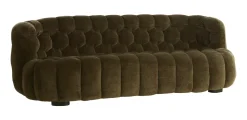 Bank Amara Velvet, kleur Olijfgroen