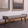Bankje Valo Stof en acaciahout, 157cm