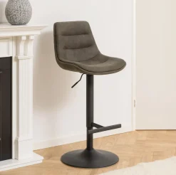Barkruk Labarron kleur Antraciet (zithoogte 65-86cm)