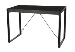 Bartafel Norris Mangohout en staal, 140 x 80cm