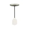 Bijzettafel Aurora Glas en marmer, Ø27cm