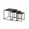 Bijzettafel Fanna Teakhout, Set van 3 stuks