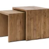 Bijzettafel Sant Mateu Eikenhout, Set van 2 stuks