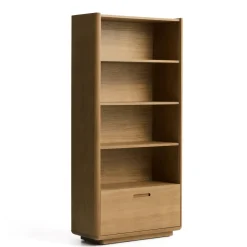 Boekenkast Arelida Eiken, 185 x 90cm