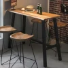Boomstam Bartafel Eriko Acaciahout, 125 x 51cm, kleur Naturel