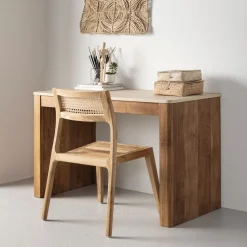 Bureau Bliss Teakhout en mortex, 120 x 60cm