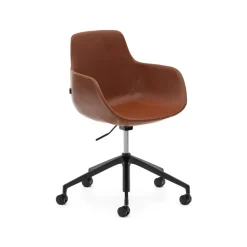 Bureaustoel Tissiana PU leder, kleur Bruin