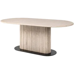 Deens Ovale Eettafel La Cantera Travertin, 200 x 100cm