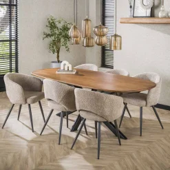 Deens Ovale Eettafel Syeda Mangohout