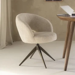 Draaibare Eetkamerstoel Alissa Bouclé