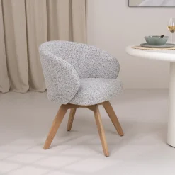 Draaibare Eetkamerstoel Brescia Bouclé