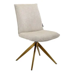 Draaibare Eetkamerstoel Dakota Chenille, kleur Beige