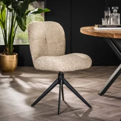 Draaibare Eetkamerstoel Lovie Bouclé