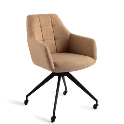 Draaibare Eetkamerstoel Noto Caster Black