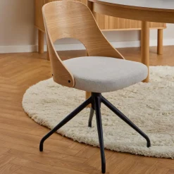 Draaibare Eetkamerstoel Vila Eiken, kleur Beige