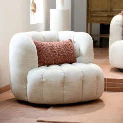 Draaifauteuil Amara kleur Crème