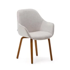 Eetkamerstoel Aleli Chenille, kleur Beige