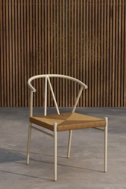 Eetkamerstoel Atalie Rattan, kleur Naturel/Beige