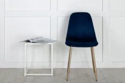 Eetkamerstoel Austina Velvet, Met messing onderstel