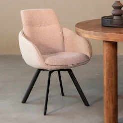 Eetkamerstoel Beauty Bouclé, kleur Naturel