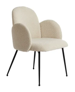 Eetkamerstoel Chiba Bouclé, kleur Crème