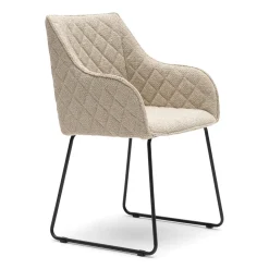 Eetkamerstoel Frisco Drive Bouclé, kleur Natural Grey
