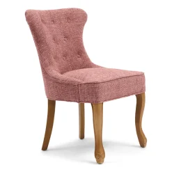 Eetkamerstoel George Chenille Jacquard, kleur Coral Pink