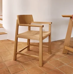 Eetkamerstoel Idun Eikenhout en touw