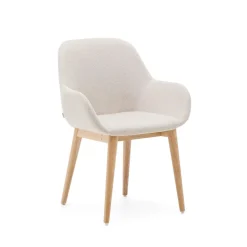 Eetkamerstoel Konna kleur Beige/Naturel