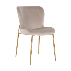Eetkamerstoel Odessa Velvet, kleur Khaki