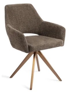 Eetkamerstoel Yanai Turn Rose Gold, Draaibaar