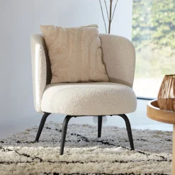 Fauteuil Dieyda Bouclé