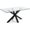 Glazen Eettafel Argo Zwart/Glas