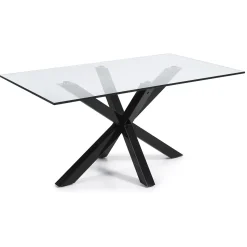 Glazen Eettafel Argo Zwart/Glas