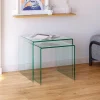 Glazen Salontafel Burano Set van 2 stuks