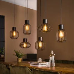 Hanglamp Alexandro 6-lamps, Metaal
