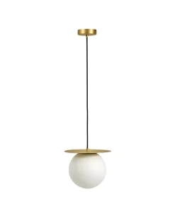Hanglamp Brisia Glas en messing, 20cm