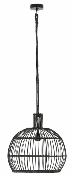 Hanglamp Las Salinas Rotan, kleur zwart
