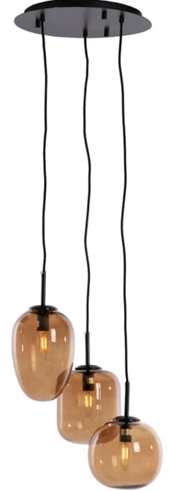 Hanglamp Mezza Glas, kleur Bruin