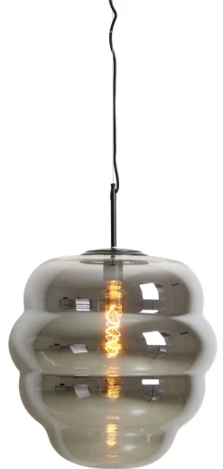 Hanglamp Misty kleur Smoke/Mat Zwart