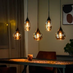 Hanglamp Nino 5-lamps, kleur Smoke