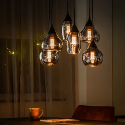Hanglamp Nino 6-lamps, kleur Smoke