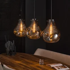 Hanglamp Roshell 3-lamps, kleur Artic Zwart