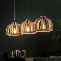 Hanglamp Yuna Mangohout, 3-lamps