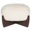 Hocker Emilius Bouclé en rubberhout