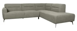 Hoekbank Bolzano Bouclé, kleur Grijs