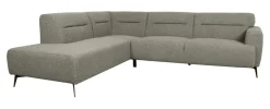 Hoekbank Bolzano Bouclé, kleur Grijs