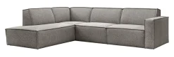 Hoekbank Kay 283cm, Links, Bouclé, kleur Mushroom