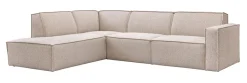 Hoekbank Kay 283cm, Links, Royal Bouclé, kleur Naturel