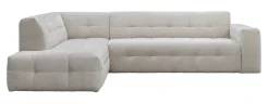 Hoekbank Lorenzo Links, 294cm, Elite stof, kleur Naturel